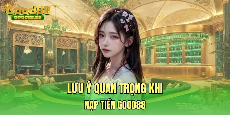 Lưu ý quan trọng khi nạp tiền Good88