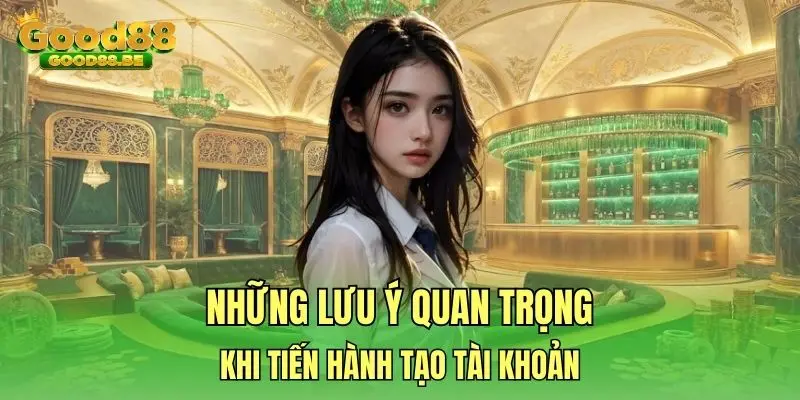 Những lưu ý quan trọng khi tiến hành tạo tài khoản