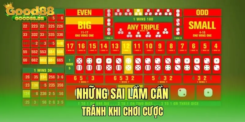 Những sai lầm cần tránh khi chơi cược